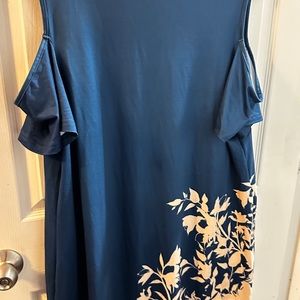 Cold shoulder print dress